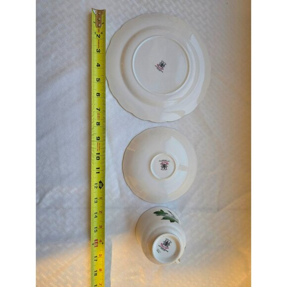 VTG Christmas Three Piece Set Royal Staffordshire England Kent Bone China - Picture 3 of 8